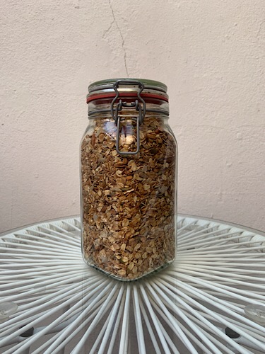 A jar full of granola