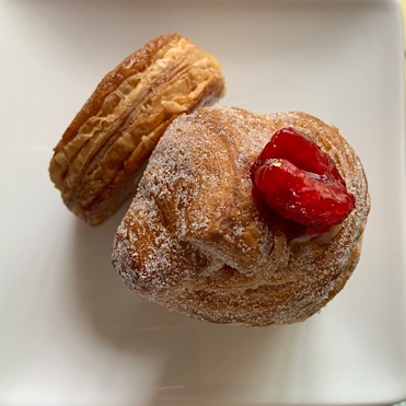 A cruffin bought from a stall in The Open Market