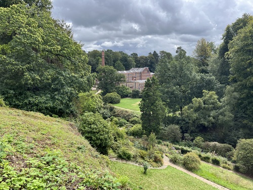 View from the garden across to Quarry Bank Mill