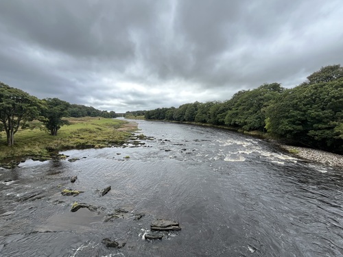 Sunlight twinkling on the water along the Ribble