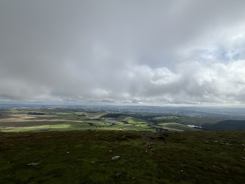 The view from the top of Pendle Hill