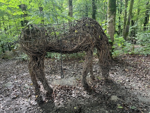 Willow sculpture of a horse