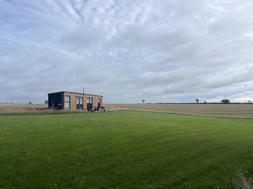 The Hambleton Hut in the fields
