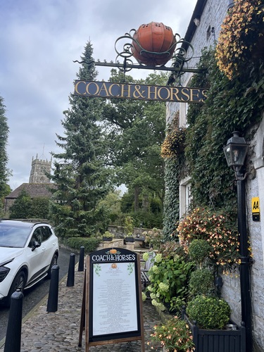 Coach & Horses pub sign, Bolton-by-Bowland