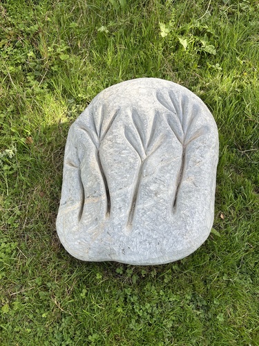Solange Pessoa's Nihil Novi Sub Sole, a carved sandstone with a tree motif