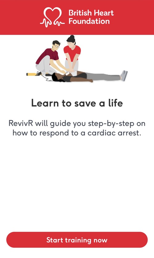 Screenshot from the starting point of the RevivR website