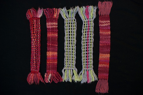 Bookmarks as samples for scarves