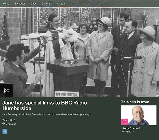 Jane's Christening on the radio