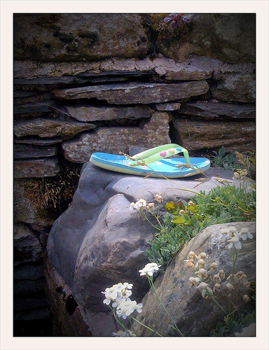 Found footwear of the day: flip flop at Buttermere