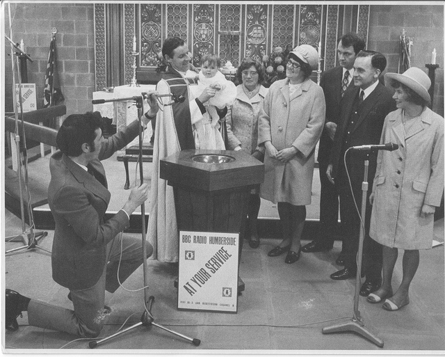 Jane being christened