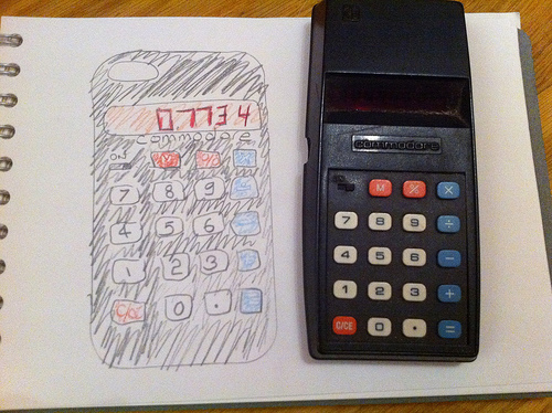 Initial sketch, inspiration calculator