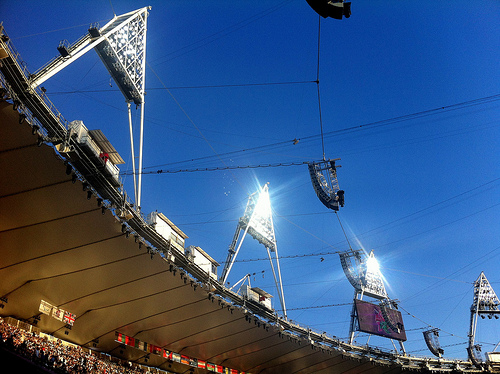 In the Olympic Stadium for the Paralympic athletics