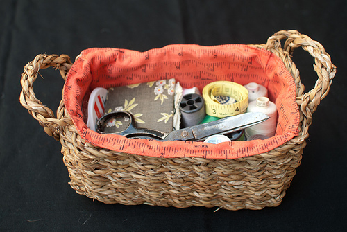 Sewing basket - side vie