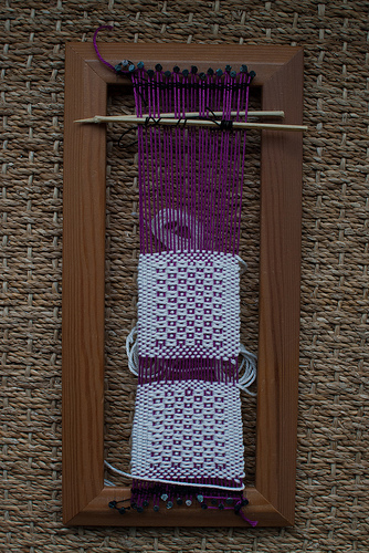 Weaving project 27: on loom during the craft weekend