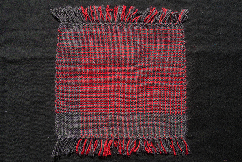 Finished weaving project 30: a colour and weave sampler