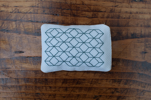 Green geometric blackwork