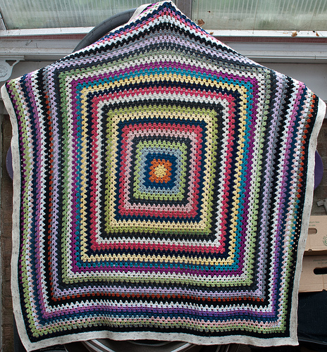 Granny square - light to dark